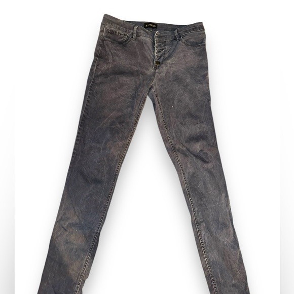 Express Womens Size 8 Regular Skinny Mid Rise Grey Denim Jeans Leggings - Picture 11 of 13